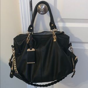 Black and gold purse